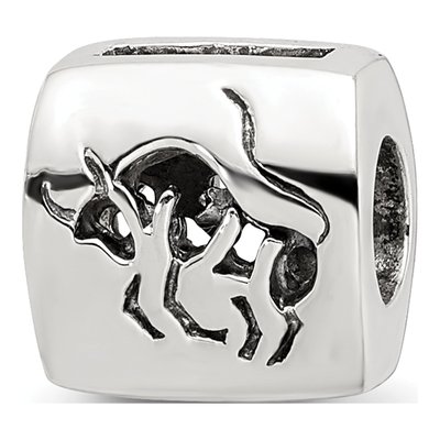 Sterling Silver Taurus Zodiac Bead