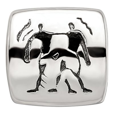 Sterling Silver Gemini Zodiac Bead – view 5
