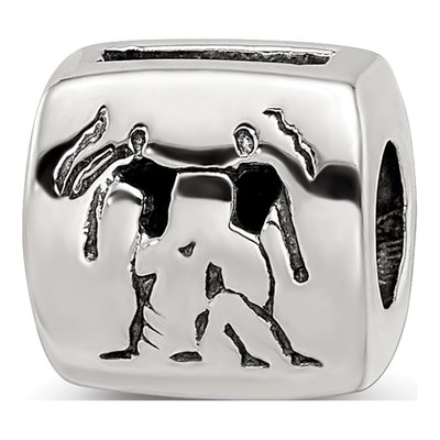 Sterling Silver Gemini Zodiac Bead