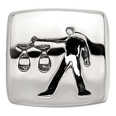 Sterling Silver Libra Zodiac Bead – view 5