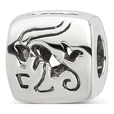 Sterling Silver Capricorn Zodiac Bead