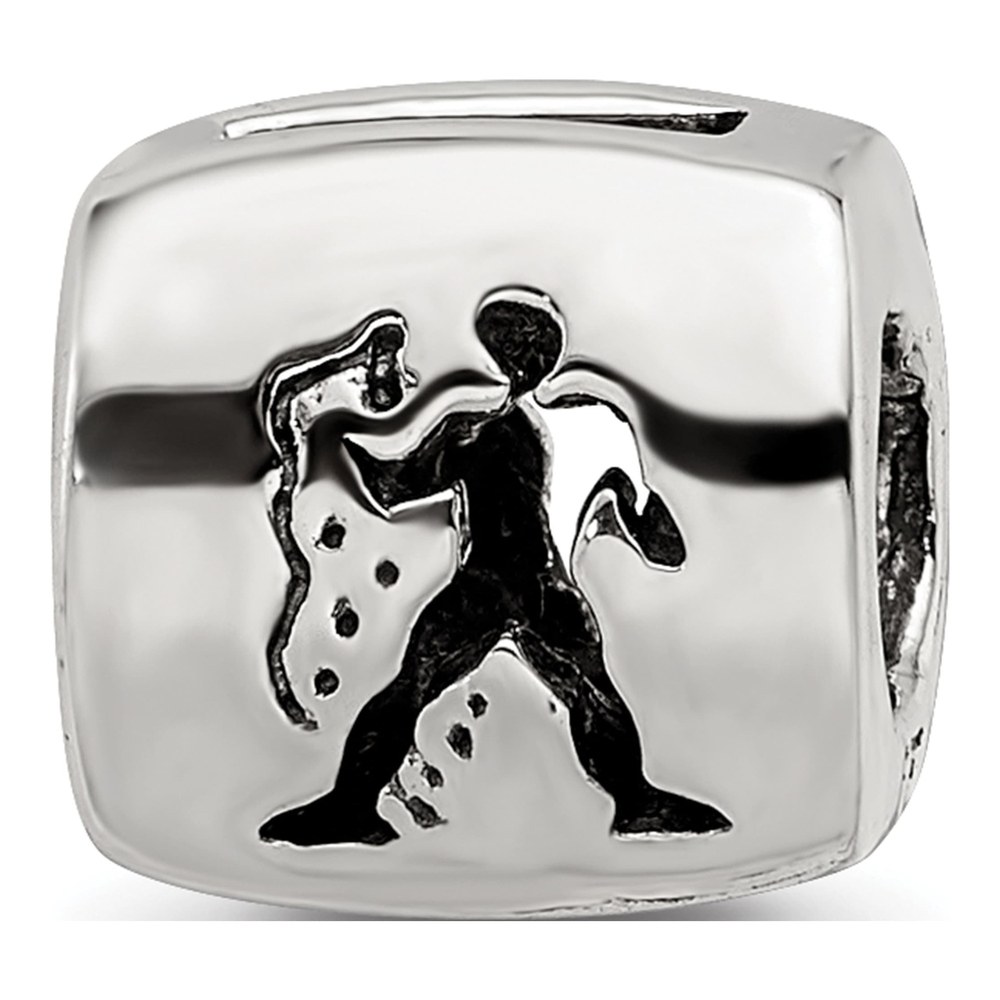 Sterling Silver Aquarius Zodiac Bead
