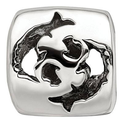Sterling Silver Pisces Zodiac Bead – view 5
