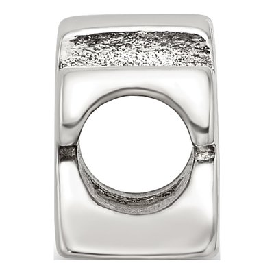 Sterling Silver Letter A Bead – view 4