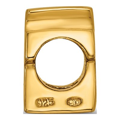 Gold-Plated Sterling Silver Letter A Bead – view 4