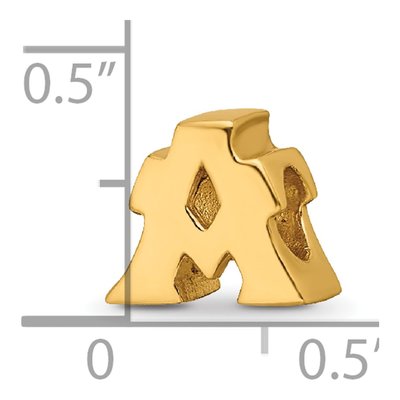 Gold-Plated Sterling Silver Letter A Bead – view 5
