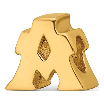 Gold-Plated Sterling Silver Letter A Bead