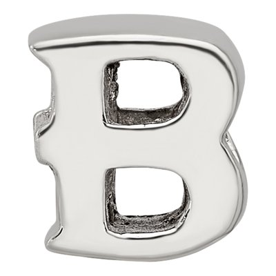 Sterling Silver Letter B Bead – view 5