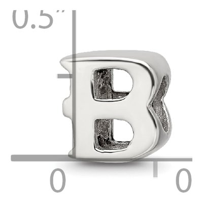 Sterling Silver Letter B Bead – view 6