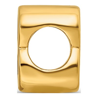 Gold-Plated Sterling Silver Letter B Bead – view 4