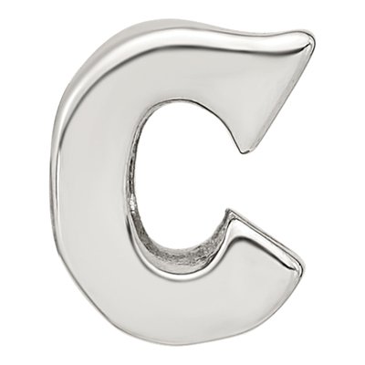 Sterling Silver Letter C Bead – view 5