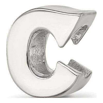 Sterling Silver Letter C Bead