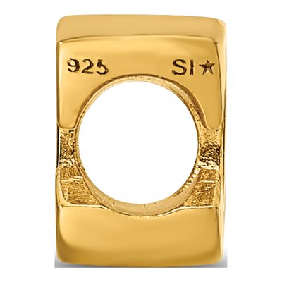 Gold-Plated Sterling Silver Letter C Bead – view 4