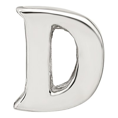 Sterling Silver Letter D Bead – view 5