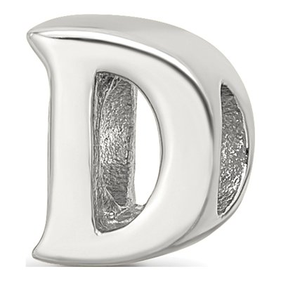 Sterling Silver Letter D Bead