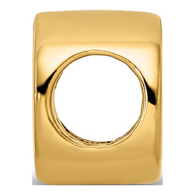 Gold-Plated Sterling Silver Letter D Bead – view 4