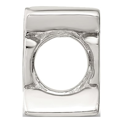 Sterling Silver Letter E Bead – view 4