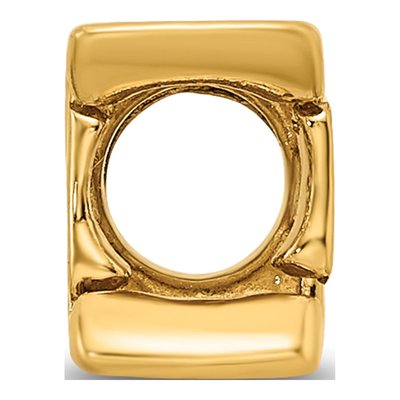 Gold-Plated Sterling Silver Letter E Bead – view 4