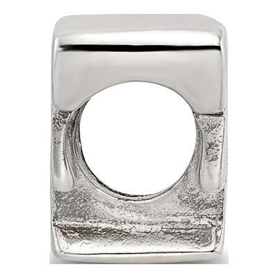 Sterling Silver Letter F Bead – view 4