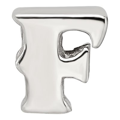 Sterling Silver Letter F Bead – view 5
