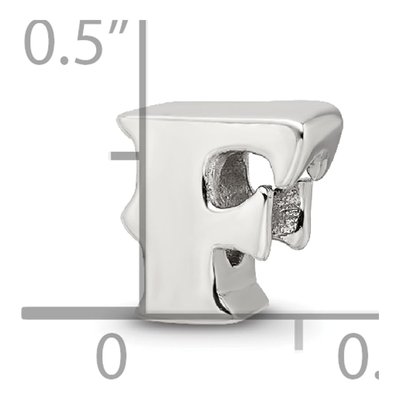 Sterling Silver Letter F Bead – view 6