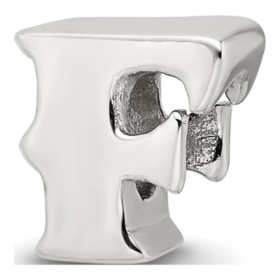 Sterling Silver Letter F Bead