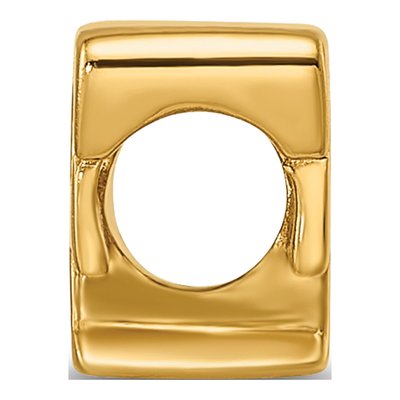 Gold-Plated Sterling Silver Letter F Bead – view 4