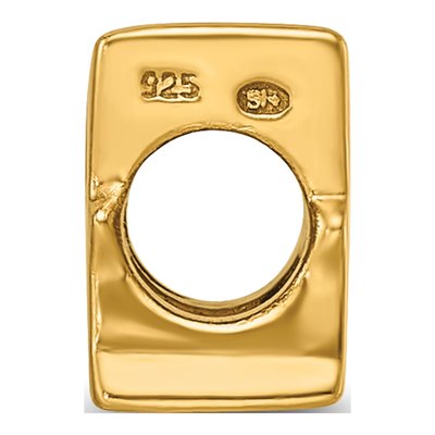 Gold-Plated Sterling Silver Letter G Bead – view 4