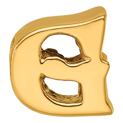 Gold-Plated Sterling Silver Letter G Bead – view 5