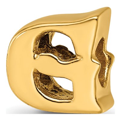Gold-Plated Sterling Silver Letter G Bead