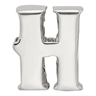 Sterling Silver Letter H Bead – view 5