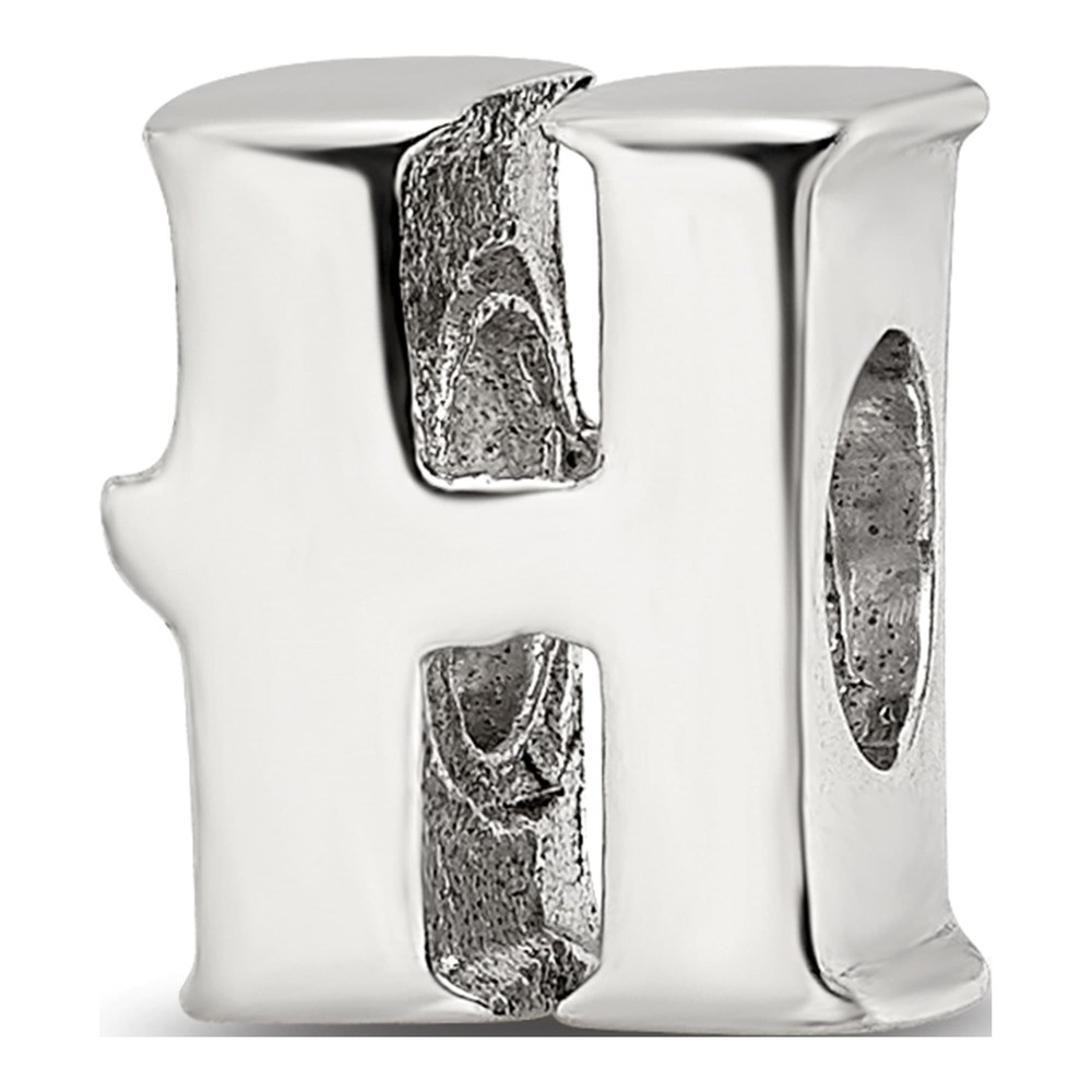 Sterling Silver Letter H Bead