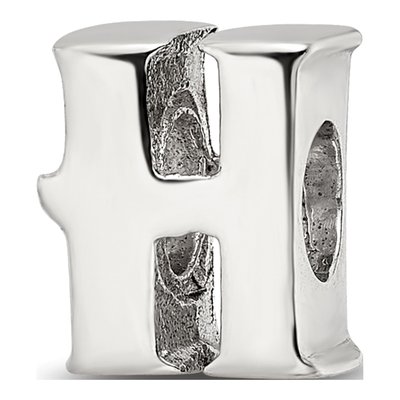 Sterling Silver Letter H Bead