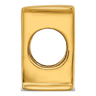 Gold-Plated Sterling Silver Letter H Bead – view 4