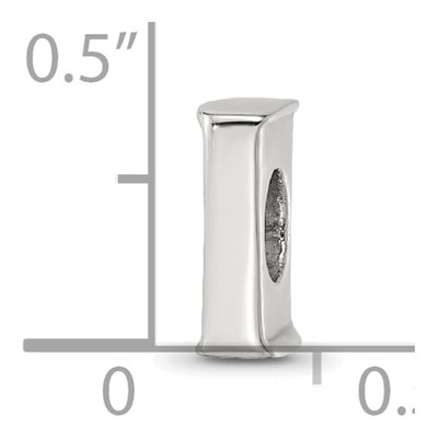 Sterling Silver Letter I Bead – view 6