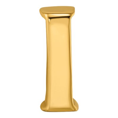 Gold-Plated Sterling Silver Letter I Bead – view 5