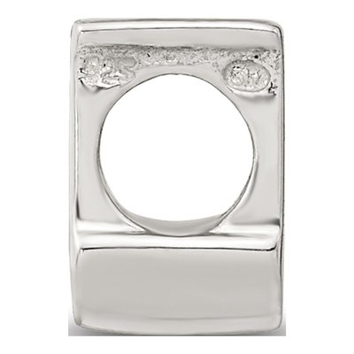 Sterling Silver Letter J Bead – view 4