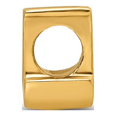Gold-Plated Sterling Silver Letter J Bead – view 4