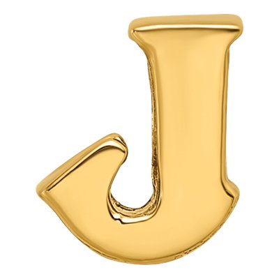 Gold-Plated Sterling Silver Letter J Bead – view 5