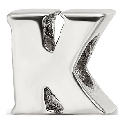 Sterling Silver Letter K Bead