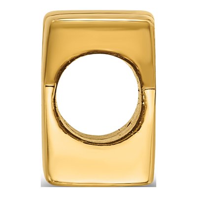 Gold-Plated Sterling Silver Letter K Bead – view 4