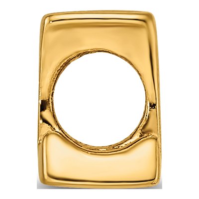 Gold-Plated Sterling Silver Letter L Bead – view 4