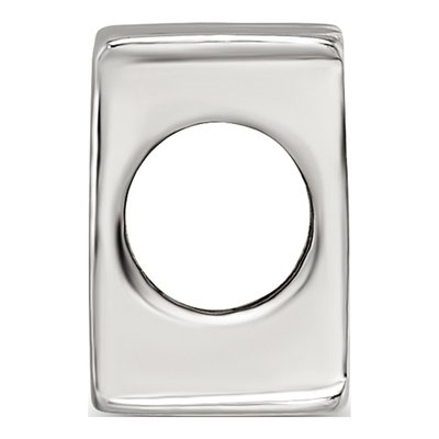 Sterling Silver Letter M Bead – view 4