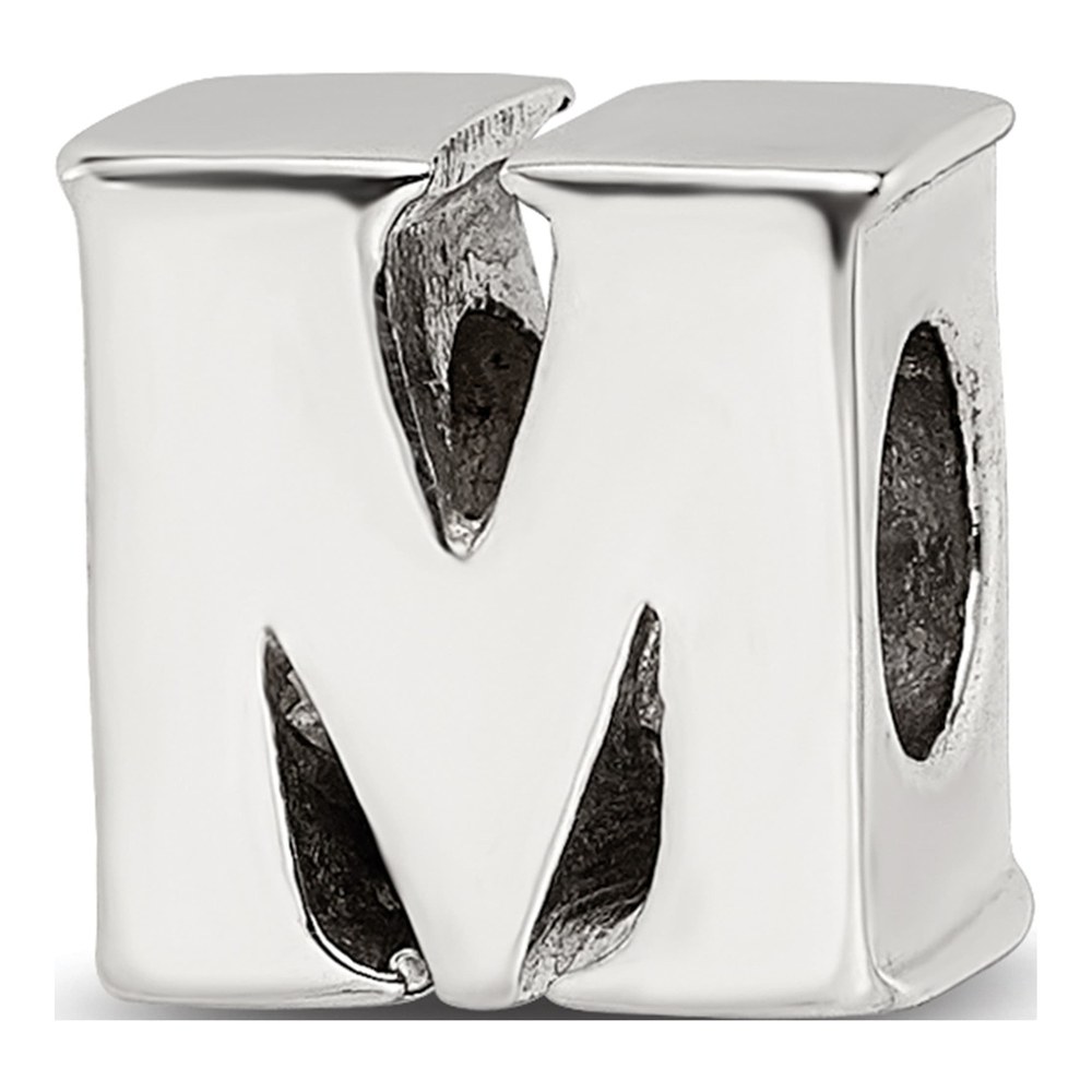 Sterling Silver Letter M Bead