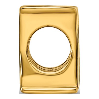 Gold-Plated Sterling Silver Letter M Bead – view 4