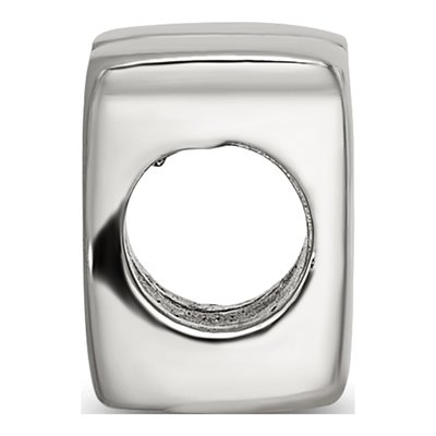 Sterling Silver Letter N Bead – view 4