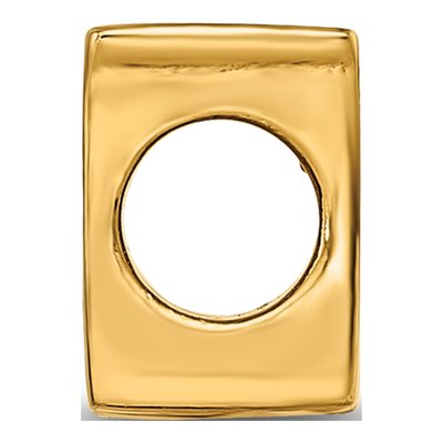 Gold-Plated Sterling Silver Letter N Bead – view 4