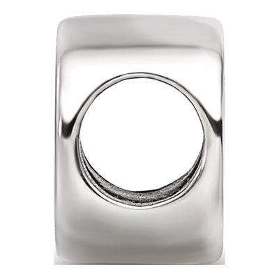 Sterling Silver Letter O Bead – view 4