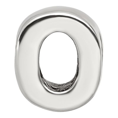 Sterling Silver Letter O Bead – view 5