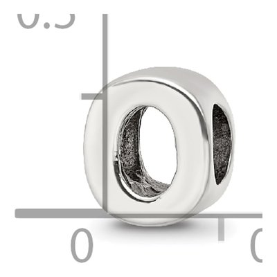 Sterling Silver Letter O Bead – view 6